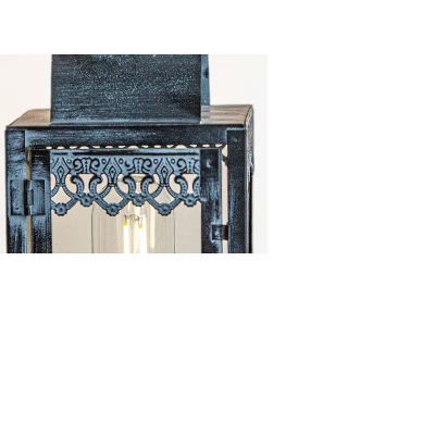 13" Decorative Lighted Outdoor Lantern Black/Gray - Ultimate Innovations 2 13" Decorative Lighted Outdoor Lantern Black/Gray - Ultimate Innovations - Image 2