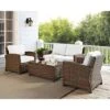 Bradenton 4pc Outdoor Wicker Conversation Set - Crosley