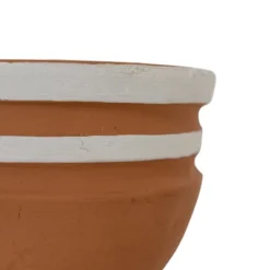 White Striped Terracotta Planter By Foreside Home & Garden -Garden & Outdoors GUEST 79647b36 6909 4085 9e72 7060c94e58b0
