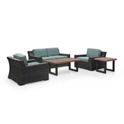 Beaufort 5pc Outdoor Wicker Conversation Set - Mist - Crosley 11 Beaufort 5pc Outdoor Wicker Conversation Set - Mist - Crosley -Garden & Outdoors GUEST 7a6dee83 0ee2 42fd b9a3 6c74f154e0c4