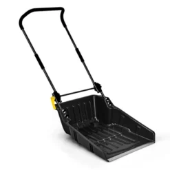 Costway 24'' Folding Poly Snow Shovel Snow Pusher W/Wheels U-Shape Handle -Garden & Outdoors GUEST 7b11aa61 ad7c 43d2 bbad 2ff2b4158b62