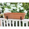 ACHLA Designs 22" Wide Rectangular Galvanized Steel Planter Box With Rail Brackets Copper Plated