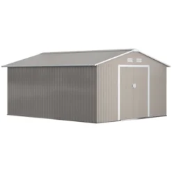 Outsunny Metal Storage Shed Garden Tool House With Double Sliding Doors, 4 Air Vents For Backyard, Patio -Garden & Outdoors GUEST 7d5752e9 bcac 47a6 9bf8 0d9ad05aaa3d