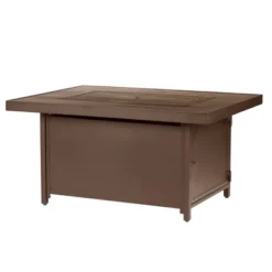 Oakland Living 48" X 36" 55000 BTUs Propane Rectangle Outdoor Fire Table Brown