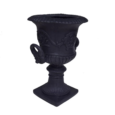 28" Wide Planter Adonis Lightweight Concrete Patio Urn Black - Christopher Knight Home 5 28" Wide Planter Adonis Lightweight Concrete Patio Urn Black - Christopher Knight Home - Image 5