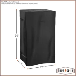Pure Grill 30-inch Smoker BBQ Grill Cover For Electric Vertical Smokers, Universal Fit Cover 19" X 17" X 30" 10 Pure Grill 30-inch Smoker BBQ Grill Cover For Electric Vertical Smokers, Universal Fit Cover 19" X 17" X 30" -Garden & Outdoors GUEST 80d33525 dc41 499d 9137 042f3e31fca8