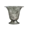 Allstate Floral 6.75" Silver And Verdigris Metal Urn Planter