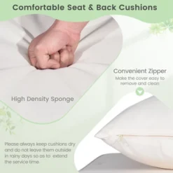 Costway Patio Swing Chair 2-Person Hanging Seat Outdoor Wicker Loveseat Cushioned Porch 14 Costway Patio Swing Chair 2-Person Hanging Seat Outdoor Wicker Loveseat Cushioned Porch -Garden & Outdoors GUEST 83e260e5 7256 4a92 96b8 06d4acd55ece