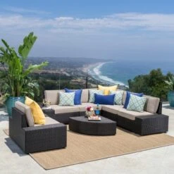 Santa Cruz 7pc Wicker Sofa Set With Cushions - Christopher Knight Home 8 Santa Cruz 7pc Wicker Sofa Set With Cushions - Christopher Knight Home -Garden & Outdoors GUEST 84b0327e 6c50 415e 8b00 13d24c56a359
