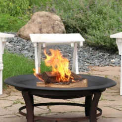 Sunnydaze Decor Sunnydaze Outdoor Camping Or Backyard Replacement Round Steel With Heat-Resistant Paint Finish Fire Pit Bowl - Black -Garden & Outdoors GUEST 8510f34b edc8 446f 813a d2f5b7facf41