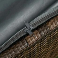 Outsunny Patio Wicker Storage Bench, Cushioned Outdoor PE Rattan Patio Furniture, Assisted Easy Open, Two-In-One Seat Box With Handles Seat, Red -Garden & Outdoors GUEST 854a1aa4 132b 4643 b9c3 e80a485152f8