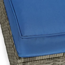 4pc Wicker Patio Sectional Seating Set - Blue - EDYO LIVING -Garden & Outdoors GUEST 86813eed c2ab 497e afcf bfc85eef015a