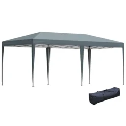 Outsunny 10' X 20' Pop Up Canopy With Sturdy Frame, UV Fighting Roof, Carry Bag For Patio, Backyard, Beach, Garden -Garden & Outdoors GUEST 87e7043a 877a 48ea b232 ed335cdcad56