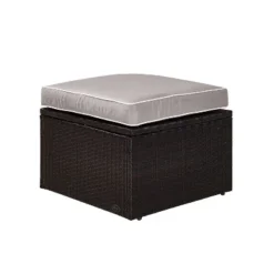Palm Harbor Outdoor Wicker Ottoman - Gray - Crosley -Garden & Outdoors GUEST 890374db 57fb 4950 bc09 67d32eadf432