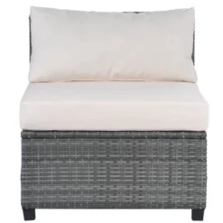 8pc Wicker Patio Conversation Set With Cushions - Beige - GODEER -Garden & Outdoors GUEST 8a272f40 501c 4b70 8b8e e7baa33de55b