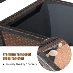 Costway Patio Rattan Bar Serving Cart Wheels Ice Bucket Glass Top Handle Garden 16 Costway Patio Rattan Bar Serving Cart Wheels Ice Bucket Glass Top Handle Garden -Garden & Outdoors GUEST 8a604216 1faf 4ddb be1c 4c3cac552d9d