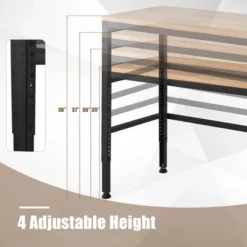 Costway 48" Adjustable Work Bench Heavy-Duty Steel Frame Worktable With Power Outlets -Garden & Outdoors GUEST 8b8d7173 f765 4b01 8645 537f2b6e1a90