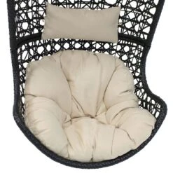 Sunnydaze Decor Sunnydaze Outdoor Resin Wicker Patio Cordelia Hanging Basket Egg Chair Swing With Cushion And Headrest - 2pc -Garden & Outdoors GUEST 8bcd1fa8 5249 4a99 800c 013971f41a61