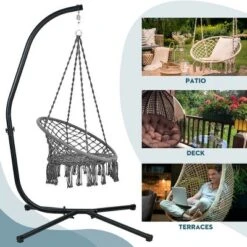 Hammock Steel C Stand -Stand For Hanging Hammock Chairs - 300 Pound Capacity, Black 11 Hammock Steel C Stand -Stand For Hanging Hammock Chairs - 300 Pound Capacity, Black -Garden & Outdoors GUEST 8d3153fb c4bc 4109 94a4 1dbb62e3a3ae