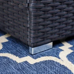 2pk Outdoor Rattan Ottomans With Cushions - Captiva Designs -Garden & Outdoors GUEST 8da2615e f7f6 42b0 9cbf 0a8e18abea12