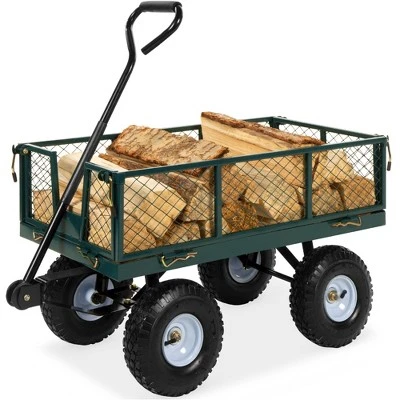 Best Choice Products Heavy-Duty Steel Garden Wagon Lawn Utility Cart W/ 400lb Capacity, Removable Sides, Handle 7 Best Choice Products Heavy-Duty Steel Garden Wagon Lawn Utility Cart W/ 400lb Capacity, Removable Sides, Handle - Image 7