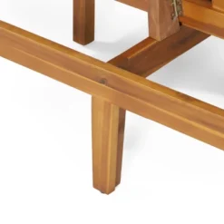 Jill Outdoor Acacia Wood Convertible Daybed With Cushions Teak/Beige - Christopher Knight Home -Garden & Outdoors GUEST 8efec819 7534 439b aec9 51aa63346ed1