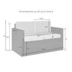 Palm Harbor Outdoor Wicker Loveseat - Sand/Brown - Crosley -Garden & Outdoors GUEST 8fa92e8c afdc 4bfb 8854 ac8b9929f64a