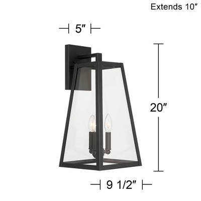 John Timberland Arrington Modern Outdoor Wall Light Fixture Mystic Black Metal 20" Clear Glass For Post Exterior Barn Deck House Porch Yard Posts Home 7 John Timberland Arrington Modern Outdoor Wall Light Fixture Mystic Black Metal 20" Clear Glass For Post Exterior Barn Deck House Porch Yard Posts Home - Image 7
