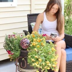 Sunnydaze Decor Sunnydaze Glass Mosaic Watering Globe For Plants And Flowers -Garden & Outdoors GUEST 91e458c3 fcc6 4bce 8c4e 11a7fbd8d555