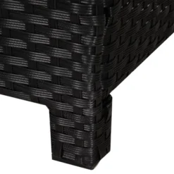 Outsunny 20" Outdoor Ottoman, PE Plastic Rattan Wicker, Fade-Resistant Patio Footrest With Soft Cushion, Steel Frame -Garden & Outdoors GUEST 92d96f63 0b33 473e bac5 99df04b499bb