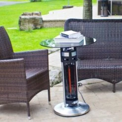 Infrared Electric Bistro Table Outdoor Heater - Black - EnerG+