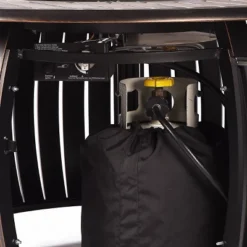 Oakland Living 5pc Deep Seating Aluminum Outdoor Patio Fire Pit Dining Set With Stripe Pattern Fire Table Copper/Gray -Garden & Outdoors GUEST 94c63f52 4fb8 4296 a502 d6ebe869b98d 1