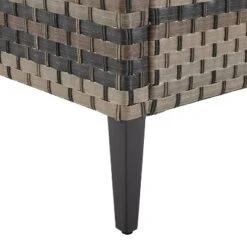 Prescott Outdoor Wicker Ottoman - Blue/Brown - Crosley -Garden & Outdoors GUEST 95715cf1 c229 4c52 bd07 ed50c5a0172f