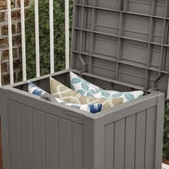 Suncast SS500ST 22 Gallon Small Resin Outdoor Patio Storage Deck Box (4 Pack) -Garden & Outdoors GUEST 967f3c7d 4731 406a 8349 c00b2287fd2b