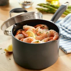 Anolon Advanced Home 2qt Covered Straining Saucepan Moonstone -Garden & Outdoors GUEST 99943e9a 73d1 479e b320 767eb9bbd879