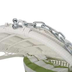 Greystone Indoor/Outdoor Hanging Chair With 8' Chain - White/Green - Christopher Knight Home 14 Greystone Indoor/Outdoor Hanging Chair With 8' Chain - White/Green - Christopher Knight Home -Garden & Outdoors GUEST 9b819315 8193 46df a436 049f5e05d9b4