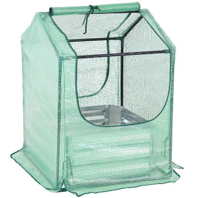 Sunnydaze Decor Sunnydaze Steel Raised Garden Bed With Greenhouse Cover - Green 11 Sunnydaze Decor Sunnydaze Steel Raised Garden Bed With Greenhouse Cover - Green - Image 11