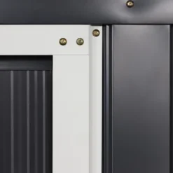 Outsunny 11' X 13' Metal Storage Shed Garden Tool House With Double Sliding Doors, 4 Air Vents For Backyard, Patio, Lawn Dark Gray -Garden & Outdoors GUEST 9d27788c 63c0 4c65 af37 fca7e07bc5a0