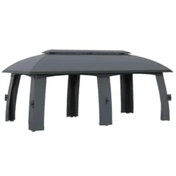 Outsunny 10' X 20' Patio Gazebo, Outdoor Gazebo Canopy Shelter With Netting & Curtains, Vented Roof, Steel Frame For Garden And Lawn -Garden & Outdoors GUEST 9d2bb17f 19eb 48bf b0e1 f654a52bc3c6