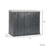 Toomax Stora Way All-Weather Outdoor XL Horizontal 5' X 3' Storage Shed Cabinet For Trash Can, Garden Tools, & Yard Equipment, Taupe Gray/Anthracite
