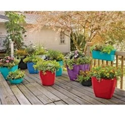 Viva Self-Watering Rolling Planter, Round Small