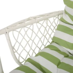 Greystone Indoor/Outdoor Hanging Chair With 8' Chain - White/Green - Christopher Knight Home 15 Greystone Indoor/Outdoor Hanging Chair With 8' Chain - White/Green - Christopher Knight Home -Garden & Outdoors GUEST 9f8d5ba4 90fa 48b3 8573 cc3c2b94f55f