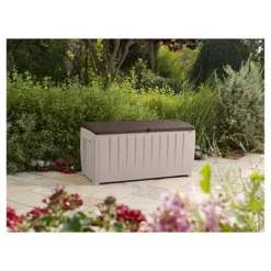 Novel 90 Gallon Outdoor Storage Box - Beige/Brown - Keter -Garden & Outdoors GUEST 9f98f0f3 15fa 41b6 b1dd 98c6a6b336e0