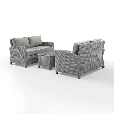 Bradenton 3pc Outdoor Wicker Seating Set - Crosley 1 Bradenton 3pc Outdoor Wicker Seating Set - Crosley