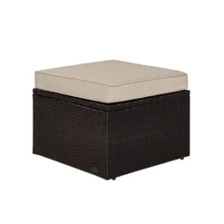 Palm Harbor Outdoor Wicker Ottoman - Sand - Crosley -Garden & Outdoors GUEST a183a35f f08b 44bd 99d4 5d9ae54ba220