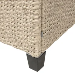 6pc Wicker Patio Set With Benches - Brown/Gray - GODEER -Garden & Outdoors GUEST a20c9066 ea06 48d0 ae13 c4cb045241c2