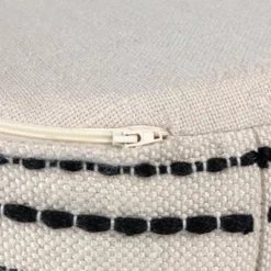 Northlight 18" Striped Cream And Black Outdoor Woven Pouf Ottoman 9 Northlight 18" Striped Cream And Black Outdoor Woven Pouf Ottoman -Garden & Outdoors GUEST a239571e 92c4 44a5 a0b4 f486ca5d66cc