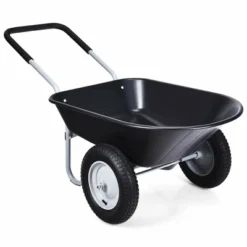 Costway 2 Tire Wheelbarrow Cart Heavy-duty Dolly Utility Cart Black 17 Costway 2 Tire Wheelbarrow Cart Heavy-duty Dolly Utility Cart Black -Garden & Outdoors GUEST a24320c6 8c6a 4ff1 8cc3 72c3ad01e524