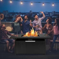 Costway 57'' Rectangular Propane Gas Fire Pit 50,000 Btu Heater Outdoor Table -Garden & Outdoors GUEST a2cb4aa8 02fb 4f36 9912 c9f1db5f6160