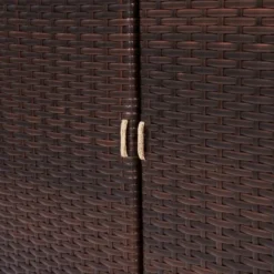 Teamson Home 39.5" Veronica Rolling Outdoor PE Rattan Bar Cart With Storage, Brown 18 Teamson Home 39.5" Veronica Rolling Outdoor PE Rattan Bar Cart With Storage, Brown -Garden & Outdoors GUEST a51525a0 8611 4eb0 a42e fd98dabea34e